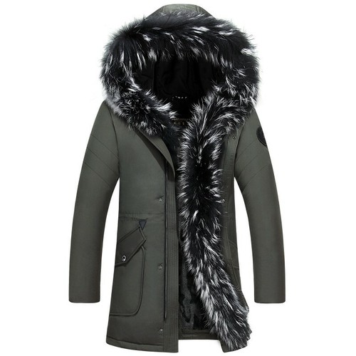 fur lined down coat